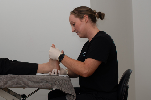 Diabetic foot care at Gladesville Healthcare with female podiatrist